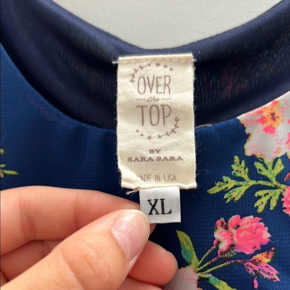 Floral Kids Tank Top - Blue and Pink - Picture 3 of 3